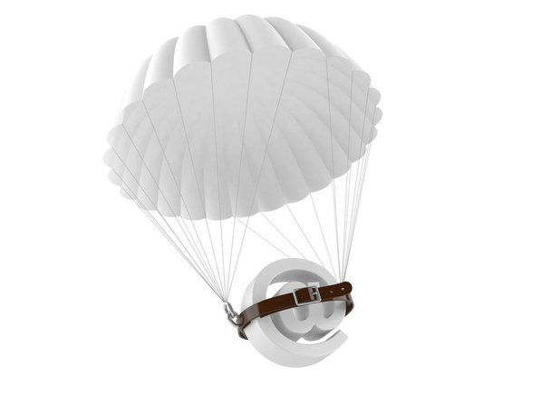 Símbolo de correo electrónico con paracaídas
 - Foto, Imagen