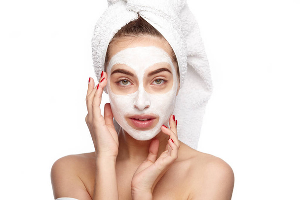 Woman with cleansing mask - Photo, Image