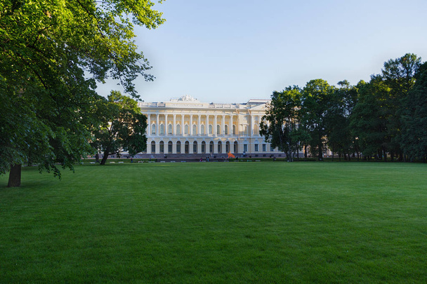 Mikhailovsky garden in St. Petersburg, the building of the Russian Museum - Photo, Image