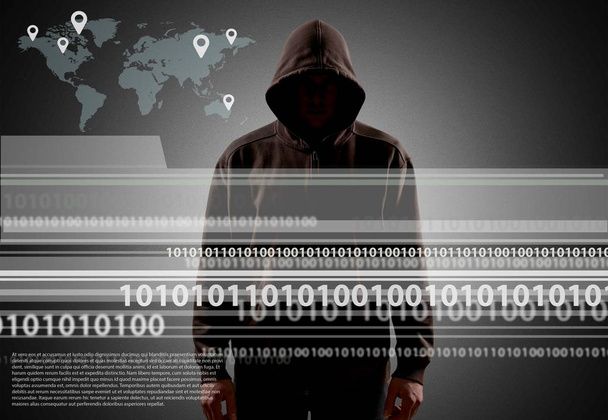 Cyber hacker v hoodie - Fotografie, Obrázek