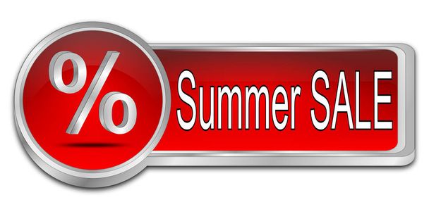 Πώληση καλοκαίρι κουμπί - 3d απεικόνιση - Φωτογραφία, εικόνα