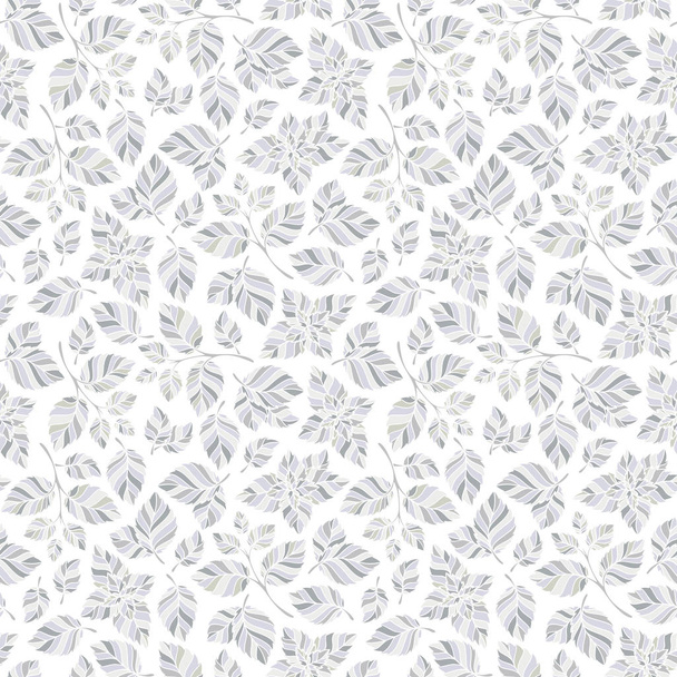 Hand drawn vector seamless pattern with mint leaves - Вектор, зображення