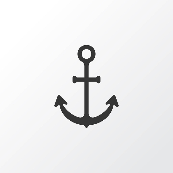 Anchor Icon Symbol. Premium Quality Isolated Ship Hook Element In Trendy Style. - Vector, Image