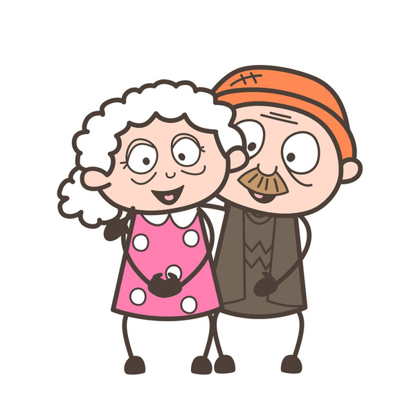 cartone animato vecchiaia amore coppia personaggi vettoriale illustrazione
 - Vettoriali, immagini