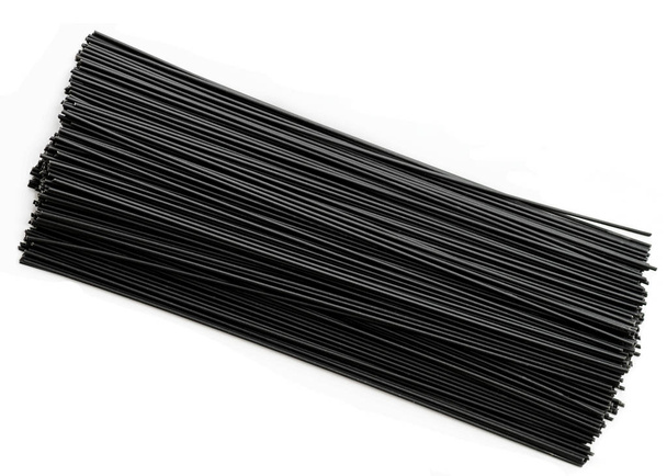 孤立した黒いイカ墨のスパゲッティ - 写真・画像