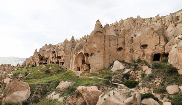 Rock Formations in Zelve Valley, Cappadocia - Valokuva, kuva