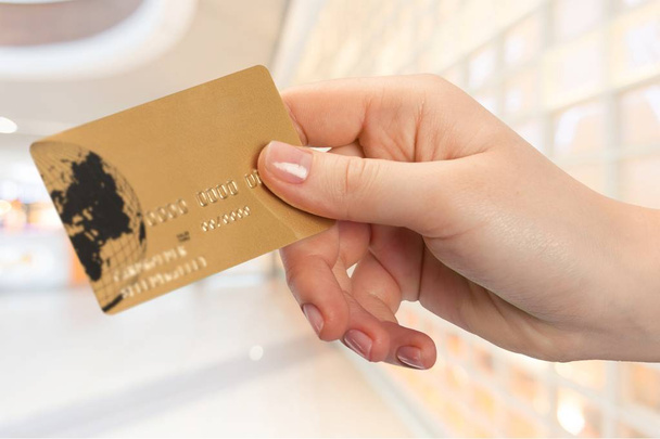 hand showing credit card - Fotó, kép