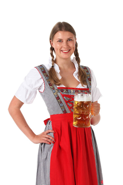 Oktoberfest woman with beer - Valokuva, kuva
