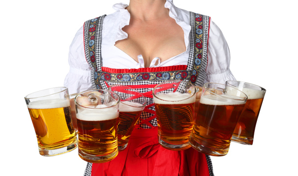 Oktoberfest woman with beer - Fotó, kép