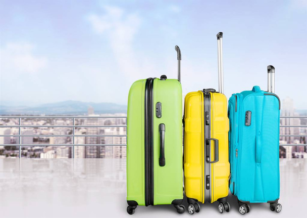 colorful suitcases stack - Foto, Bild
