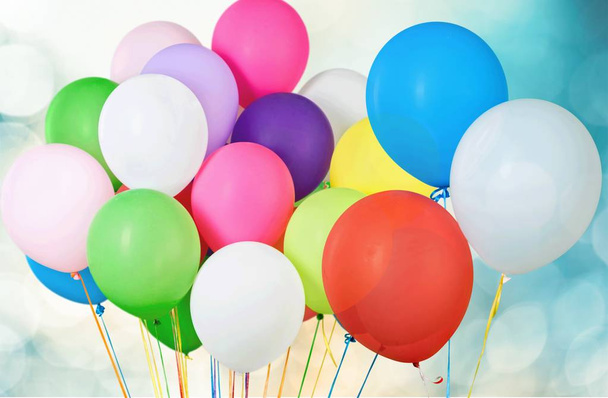 Bunch of colorful balloons - Фото, изображение