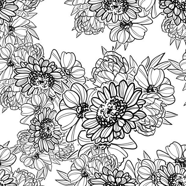 Seamless flower pattern - Vector, Imagen