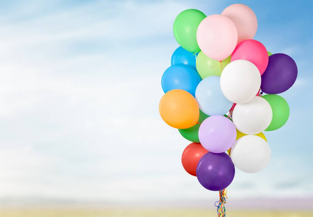 Bunch of colorful balloons - Фото, изображение