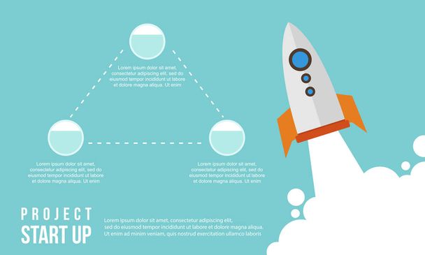 Start up business infographic step concept - Vector, Image