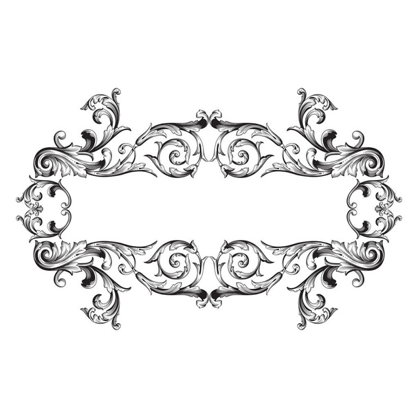 Винтажный элемент орнамента барокко
 - Вектор,изображение