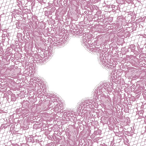Vector Pink Lace Grame - Vector, Image