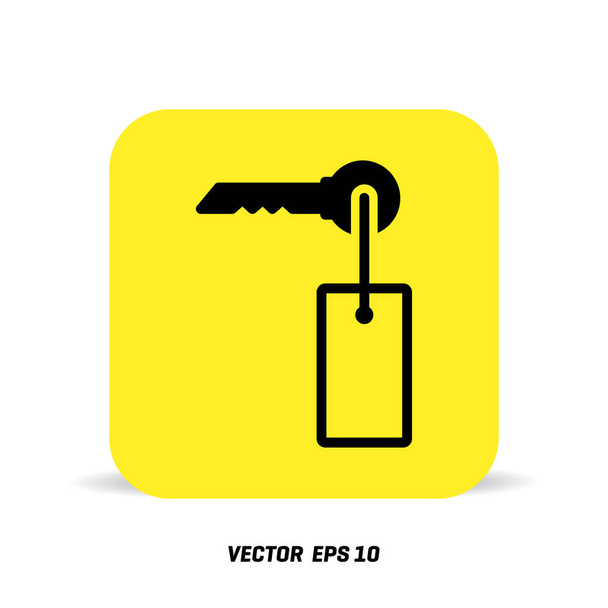  Key chain on yellow - Vektor, Bild