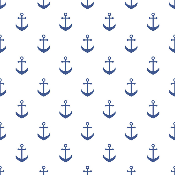 background with blue anchors - Διάνυσμα, εικόνα
