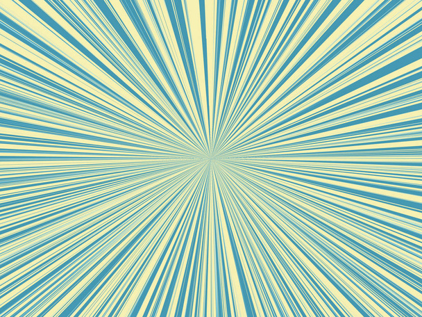 Abstract blue and yellow color sunburst,sun ray background - Photo, Image