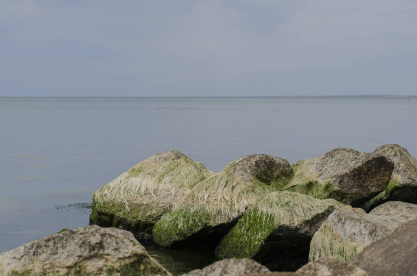 Η θάλασσα με τα μεγάλα βράχια στην ακτή - Φωτογραφία, εικόνα