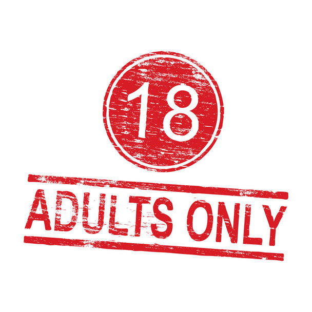Adults Only Rubber Stamp - Vector, Image