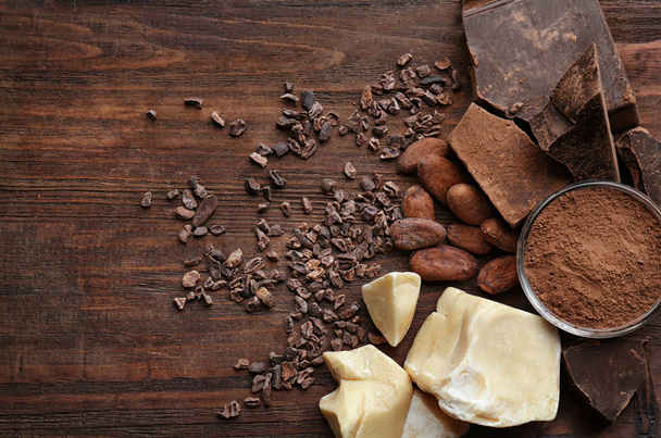 Composition of cocoa products  - Φωτογραφία, εικόνα