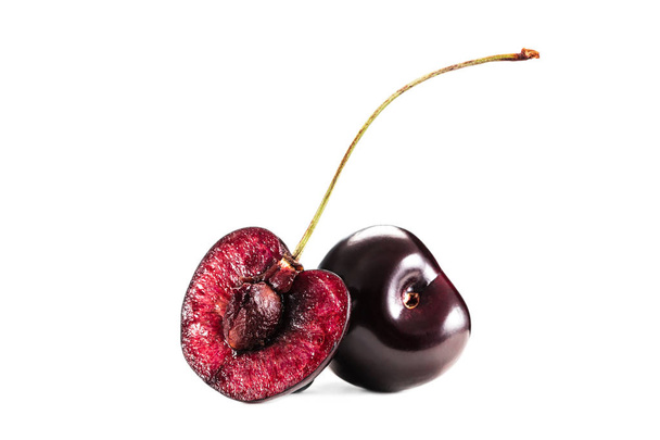 whole and half cherry berries - Photo, Image