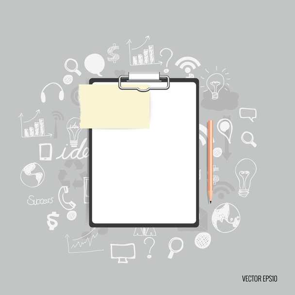 Collection of various note papers, ready for your message. Vecto - Vector, Image