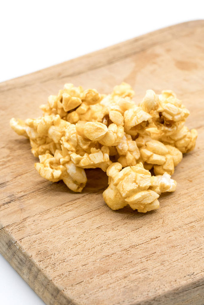 Popcorn maïs karamel macro opname - Foto, afbeelding