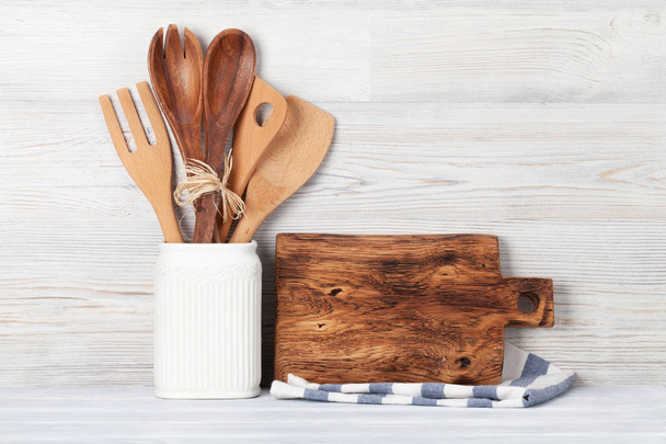 kuchyňské dřevěné náčiní - Fotografie, Obrázek