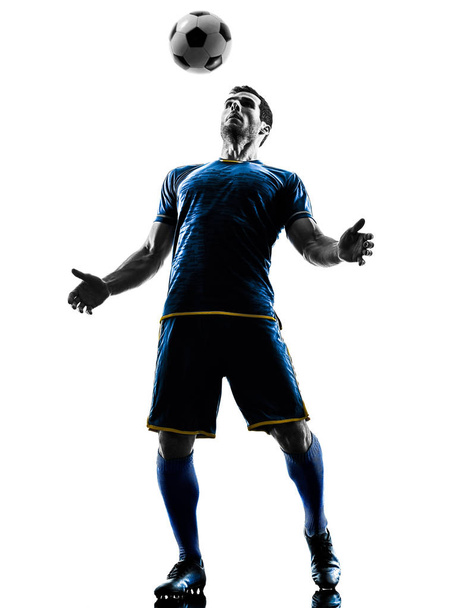 soccer player man silhouette isolated - Foto, immagini