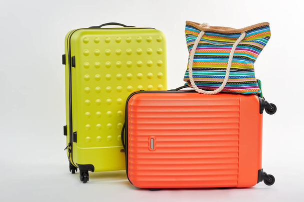 Large wheeled suitcases, handbag. - Photo, Image