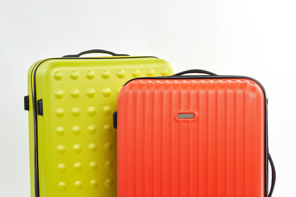 Suitcases for travelling, white background. - Photo, Image