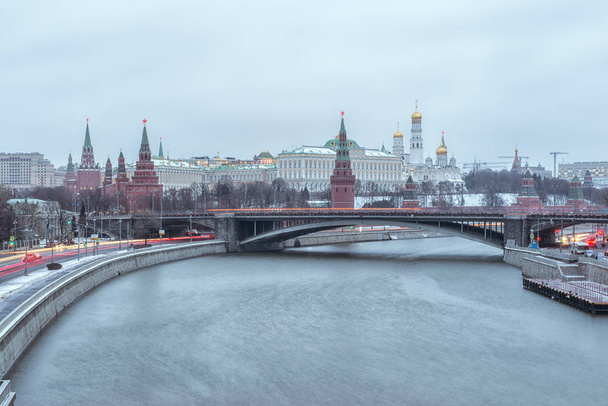 moskau kremlin und moskau fluss in moskau, russland. - Foto, Bild