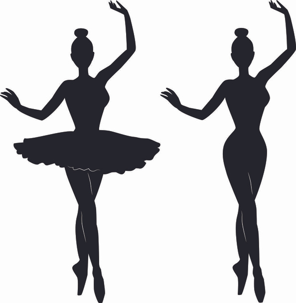 Woman Ballet Dancer silhouette - Vector, Image