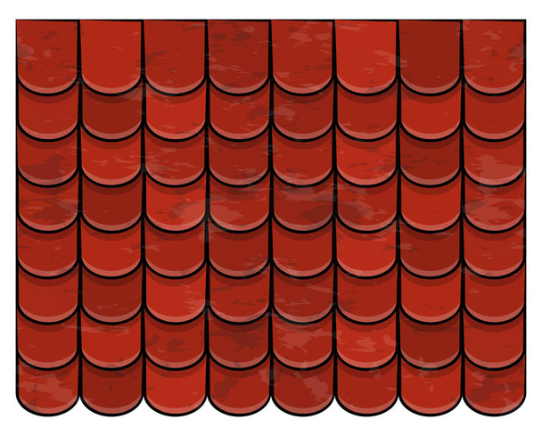 çatı kiremitleri doku güzel afiş duvar kağıdı tasarım illustratio - Vektör, Görsel