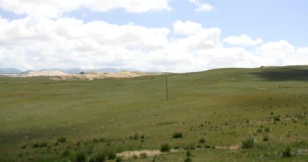 4k loin Desert & paysage de prairie, plateau, Qinghai, nord-ouest de la Chine
 - Séquence, vidéo