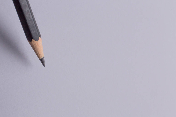 The pencil  on blank  paper image closeup - Fotoğraf, Görsel
