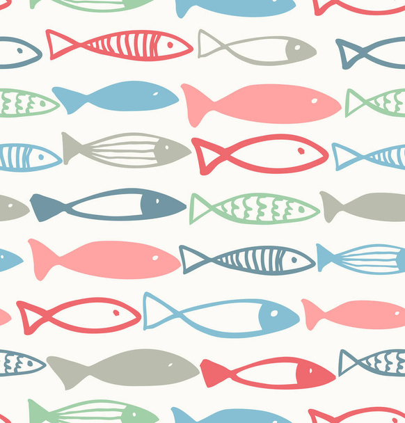 seamless pattern with fishes - Vecteur, image