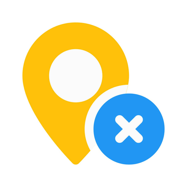 location remove icon - Vector, Image