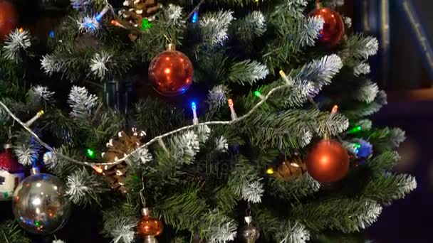 Geschmückter Weihnachtsbaum. - Filmmaterial, Video