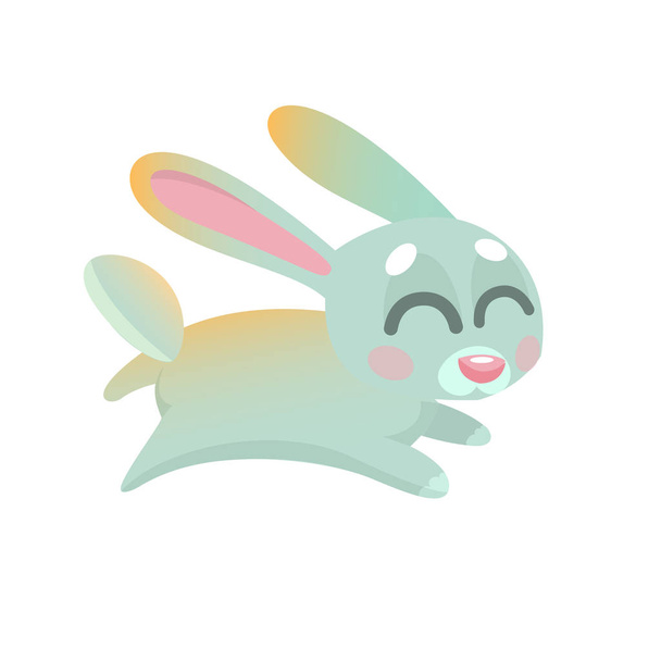 Cute cartoon bunny character. Vector illustration isolated - Vektori, kuva