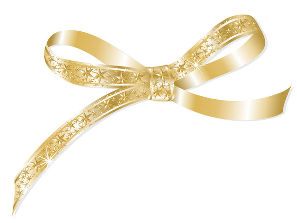 Golden luxury ribbon - Vector, afbeelding