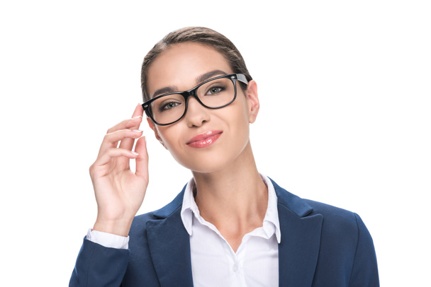 attractive businesswoman in eyeglasses - Zdjęcie, obraz