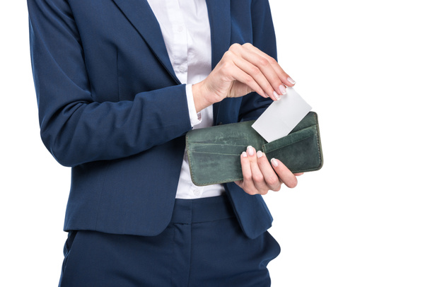 businesswoman holding wallet  - Photo, Image