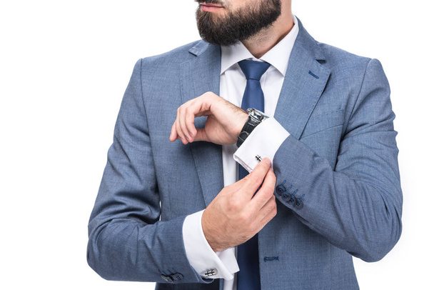 businessman in grey suit - Foto, Imagen