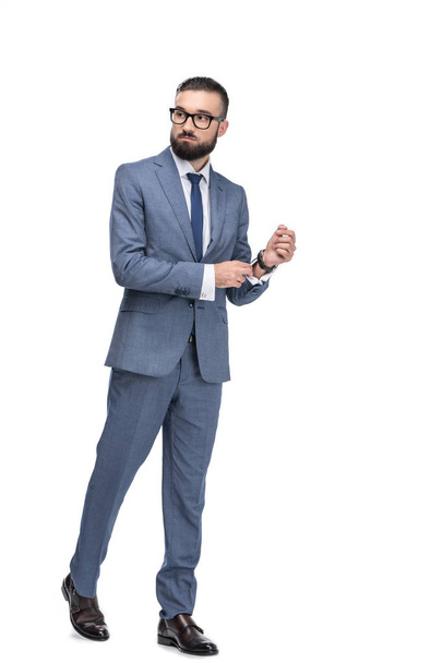 confident businessman posing in suit  - Fotografie, Obrázek