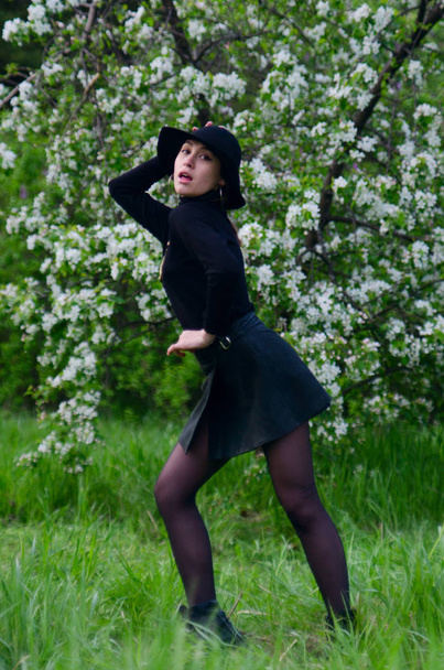 girl in black jacket - Valokuva, kuva