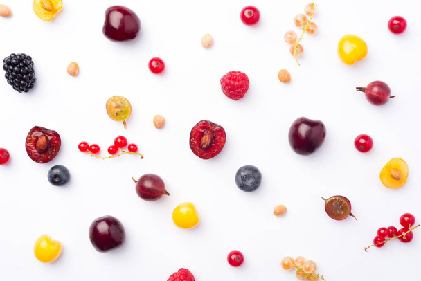 Berries isolated over white background table. - Valokuva, kuva