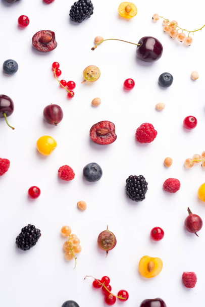 Berries isolated over white background. - Foto, Imagem